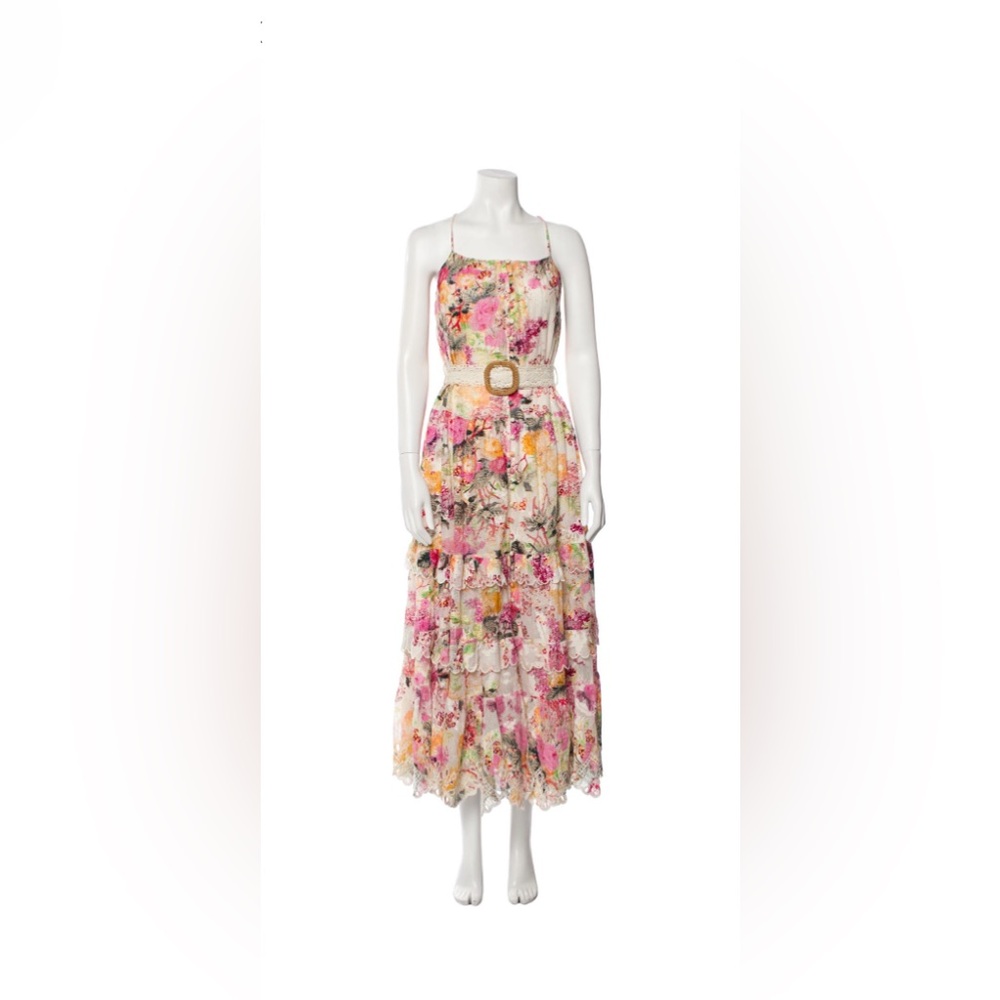 Hemant and Nandita 
Floral Maxi Dress with Belt
